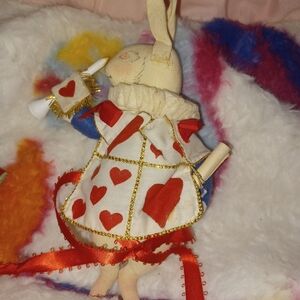 GLADYS BOALT:  THE WHITE RABBIT ORNAMENT  1980 SIGNED, DATED - VINTAGE
